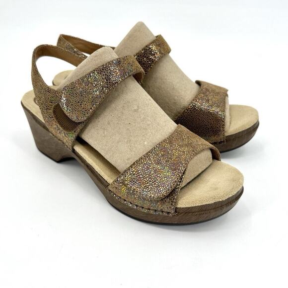 Dansko Womens US Size 10.5-11 Shimmer Size 41 Platform Casual Slingback Sandal - Picture 12 of 12